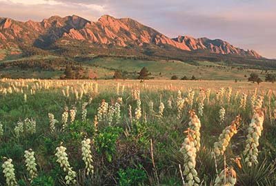 Boulder's famous 'flatirons' rock formation
